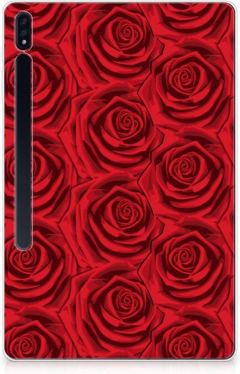Samsung Galaxy Tab S7 Plus | S8 Plus Siliconen Hoesje Red Roses