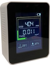 Carefree Products CO2 Meter - CO2 Meter Horeca - Luchtkwaliteitsmeter - Temperatuurmeter - CO2 meter binnen - Luchtvochtigheidsmeter- Hygrometer - CO2 melder - Draadloos