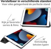 iPad 10.2 2021 Hoes Luxe Book Case Cover Hoesje (10.2 inch) - Zwart