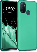 kwmobile telefoonhoesje voor OnePlus Nord N100 - Hoesje voor smartphone - Back cover in metallic turquoise