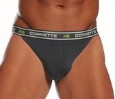 Cornette Hight Emotion sexy heren string - katoen - donkergrijs XL