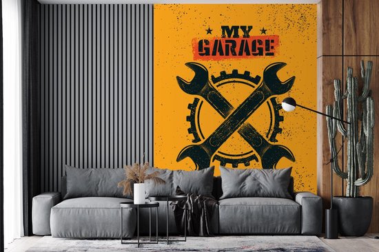 Papier peint - Papier peint photo murale Mancave - Garage - Outils -  Vintage - Largeur... | bol.com
