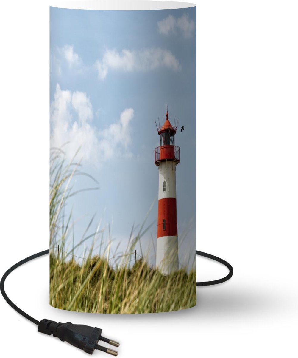 Lamp - Nachtlampje - Tafellamp slaapkamer - Zee - Vuurtoren - Duitsland - 54 cm hoog - Ø24.8 cm - Inclusief LED lamp