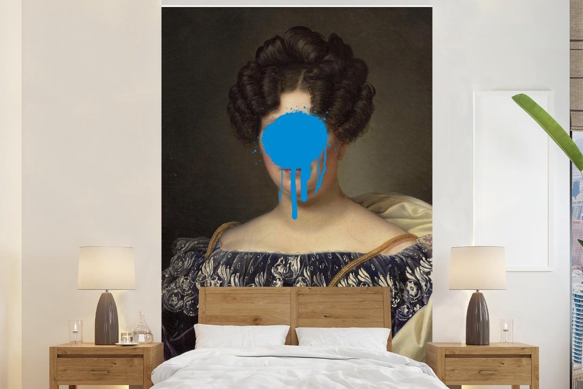 Behang - Fotobehang Johanna Henriette Engelen - Dubois Drahonet - Blauw - Breedte 155 cm x hoogte 240 cm - Nr1Wallpaper
