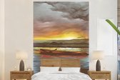 Behang - Fotobehang Boot - Zee - Zon - Breedte 160 cm x hoogte 240 cm