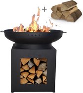 Enjoyfires vuurschaal Ø70 cm complete set incl. houtopslag Low