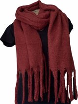 Lange Warme Dames Sjaal - Omslagdoek - Effen - Roestrood - 180 x 55 cm (BC21-2)