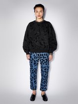 zoe karssen - dames -  trui met geborduurde wilgenluipaarden -  zwart - xl