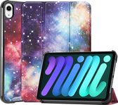 Hoes Geschikt voor iPad Mini 6 Hoes Luxe Hoesje Book Case - Hoesje Geschikt voor iPad Mini 6 Hoes Cover - Galaxy