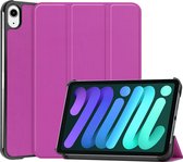 iPad Mini 6 Hoes Luxe Hoesje Book Case - iPad Mini 6 Hoes Cover - Paars