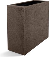 Plantenbak London Rechthoek 90 (90x40x70) Lichtbruin stevige plantenbak | Kleur: | Vorm