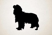 Silhouette hond - King Charles - L - 76x75cm - Zwart - wanddecoratie