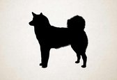 Silhouette hond - Finnish Spitz - Finse spits - S - 45x47cm - Zwart - wanddecoratie
