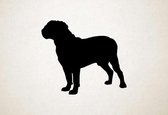 Silhouette hond - Dogue De Bordeaux - Bordeauxdog - L - 75x86cm - Zwart - wanddecoratie