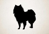 Silhouette hond - German Spitz - Duitse Spitz - M - 66x60cm - Zwart - wanddecoratie