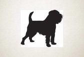 Silhouette hond - Griffon Bruxellois - #N/B - Zwart - wanddecoratie