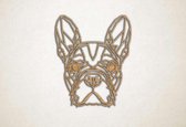 Line Art - Hond - Franse Bulldog - M - 72x60cm - Eiken - geometrische wanddecoratie
