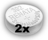 Renata 392 / SR41W zilveroxide knoopcel horlogebatterij 2 (twee) stuks