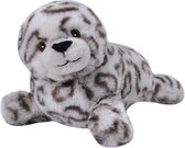 knuffel zeehond junior 20 cm pluche grijs