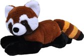 knuffel panda junior 30 cm pluche rood