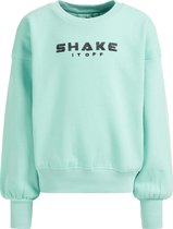 WE Fashion Meisjes sweater met embroidery tekst.
