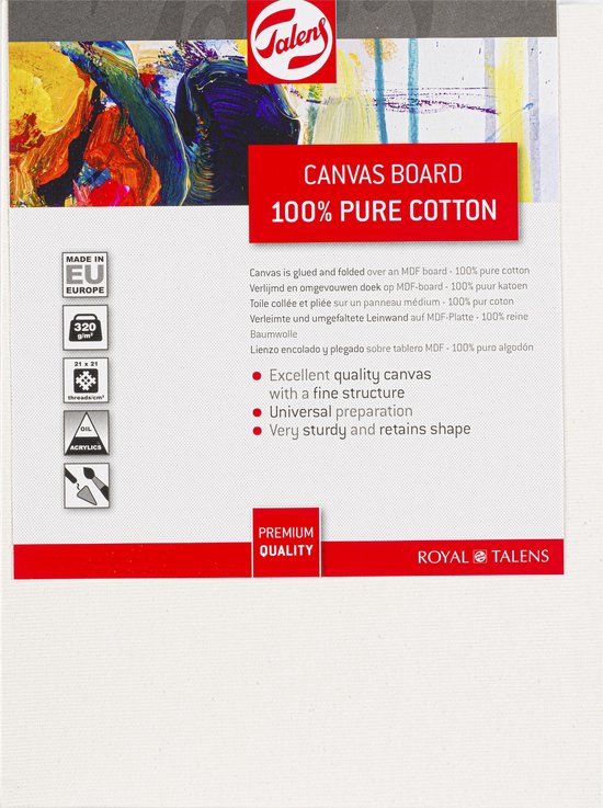 Canvas board 18 x 24 cm bol