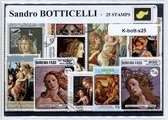 Sandro Botticelli – Luxe postzegel pakket (A6 formaat) : collectie van 25 verschillende postzegels van Sandro Botticelli – kan als ansichtkaart in een A6 envelop - authentiek cadea