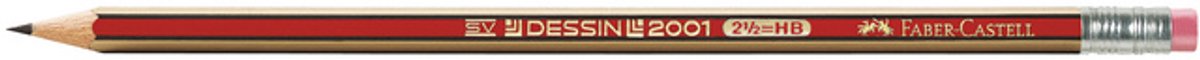Faber-Castell grafietpotlood - Dessin 2001 - HB - met gum - FC-112100