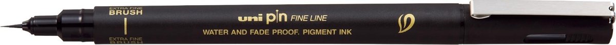 Fineliner - extra fine brush - Zwart - Uni Pin