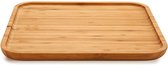 2x planches à pain en bois de bambou / étagères de service carré 30cm - Plateaux en bois