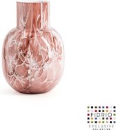 Design vaas Palermo medium - Fidrio MAUVE - glas, mondgeblazen bloemenvaas - diameter 9 cm hoogte 25 cm