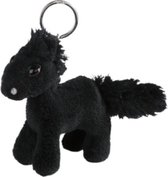 sleutelhanger Horse Black junior 10 cm pluche zwart