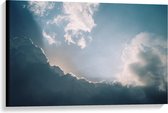 Canvas  - Wolken - 90x60cm Foto op Canvas Schilderij (Wanddecoratie op Canvas)