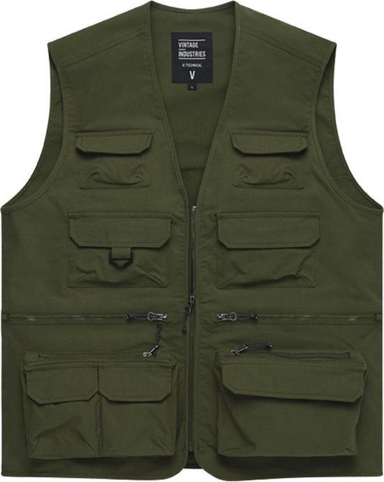 Vintage Industries Legend gilet de pêche vert sauge