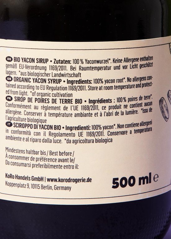KoRo - Bio yaconsiroop 500 ml van Koro — afbeelding 4