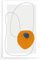 Walljar - Orange Circle - Muurdecoratie - Poster