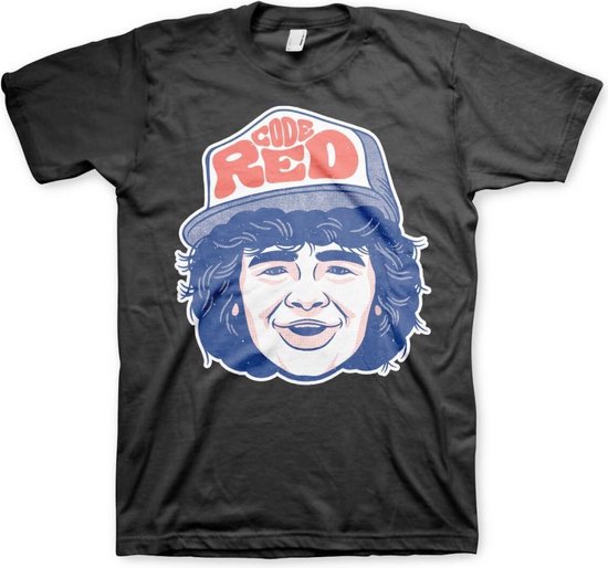 Code Red Dustin Stranger Things Heren Tshirt -2XL- Dustin Code Red Zwart | bol.com