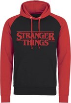 Stranger Things Hoodie/trui -L- Logo Baseball Zwart/Rood