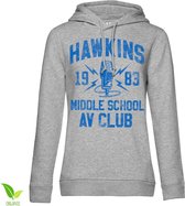 Stranger Things Hoodie/trui -M- Hawkins 1983 Middle School AV Club Grijs