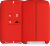 kwmobile autosleutel hoesje voor Renault 4-knops Smartkey autosleutel (alleen Keyless Go) - Autosleutel behuizing in rood / wit