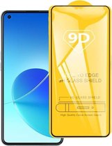 Voor OPPO Reno6 4G / Reno6 Z 9D Volledige lijm Volledig scherm Gehard glasfilm: