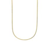 YO&NO - Ketting - Zilver verguld - Gourmet - Plat - 1,7mm 45cm - Sieraden vrouw - Zilver 925