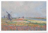 JUNIQE - Poster Monet - Tulip Fields near The Hague -40x60 /Kleurrijk