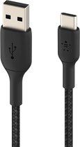 Belkin Braided USB-C naar USB kabel - 0,15m - zwart