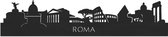 Skyline Rome Zwart hout - 100 cm - Woondecoratie design - Wanddecoratie - WoodWideCities