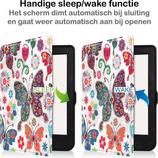 Hoesje Geschikt voor Kobo Nia Hoesje Luxe Bescherm Case - Hoes Geschikt voor Kobo Nia Hoes Book Cover - Vlinders van Hoesje  — afbeelding 4