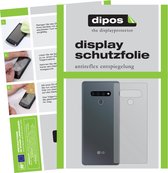 dipos I 2x Beschermfolie mat compatibel met LG K71 Achterkant Folie screen-protector (expres kleiner dan het glas omdat het gebogen is)