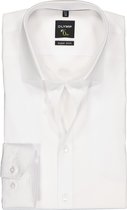 OLYMP No. Six super slim fit overhemd - mouwlengte 7 - wit - Strijkvriendelijk - Boordmaat: 39