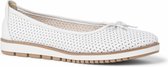 Tamaris Dames Ballerina 1-1-22121-26 117 wit Maat: 40 EU