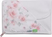 Lulando Badcape 80 X 100 Cm Katoen Wit/roze 2-delig